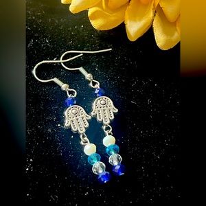 Hamsa dangle earrings